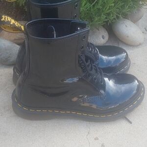 Dr. Martens Glossy Black Lace-Up Boots